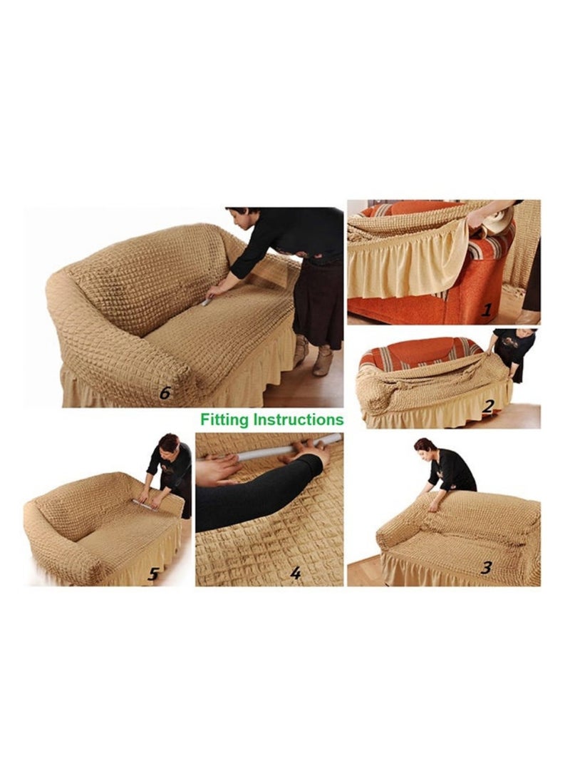 PixelsFurniture Cover Sofa From Pixels Furniture L 5.8M Super Stretchable Anti-Wrinkle Slip Resistant Sofa Cover, Dark Blue - Image 2