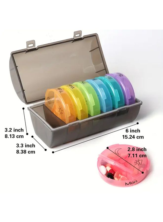 21 Grids Moisture Proof Medicine Box Portable 7 Day Pill Organizer With 3 Compartments - Image 3