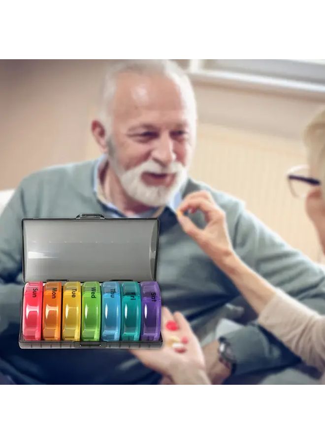 21 Grids Moisture Proof Medicine Box Portable 7 Day Pill Organizer With 3 Compartments - Image 4