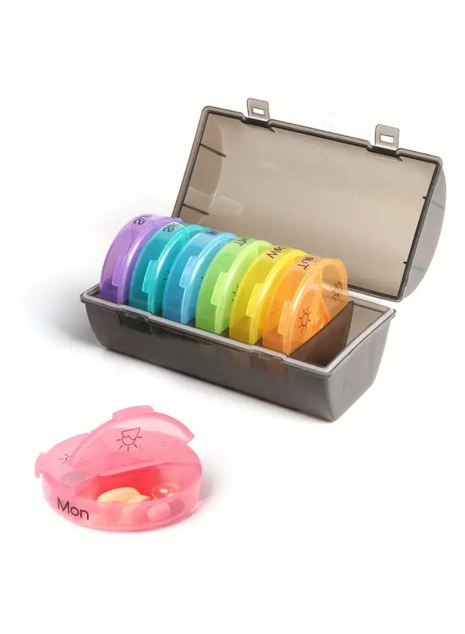 21 Grids Moisture Proof Medicine Box Portable 7 Day Pill Organizer With 3 Compartments - Image 1