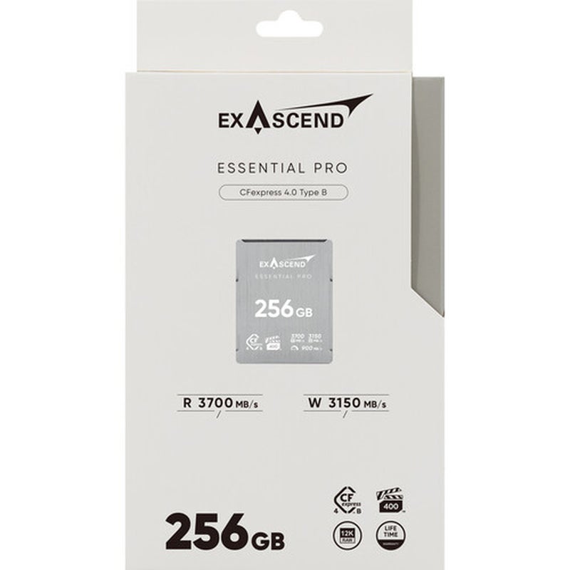 Exascend Essential Pro CFexpress TypeB Card 256GB/ Read: 3750 MB/s, Write: 3350 MB/s ,VPG-400 - Image 2
