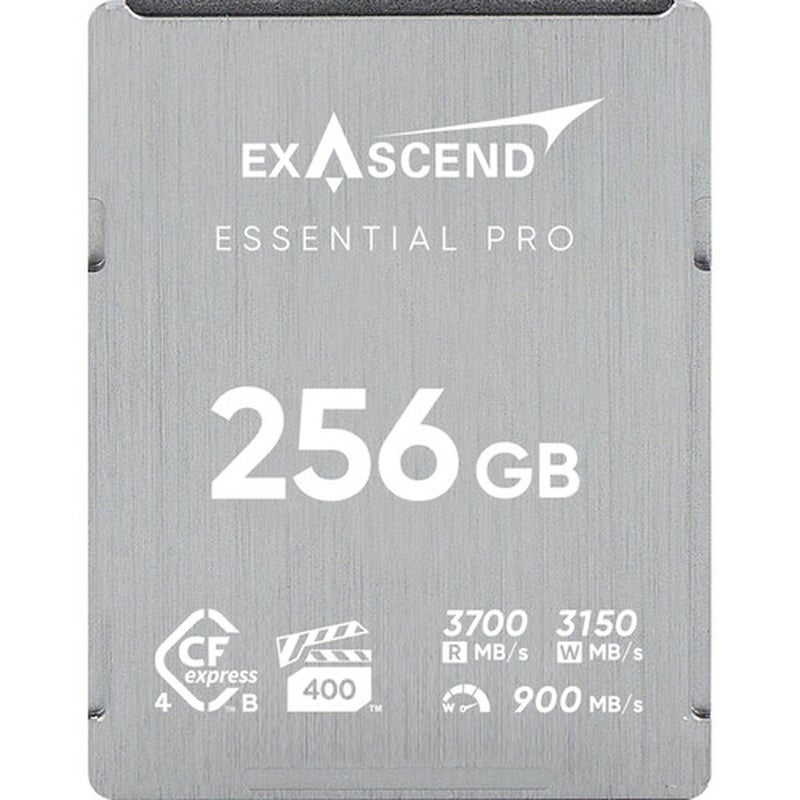 Exascend Essential Pro CFexpress TypeB Card 256GB/ Read: 3750 MB/s, Write: 3350 MB/s ,VPG-400 - Image 1