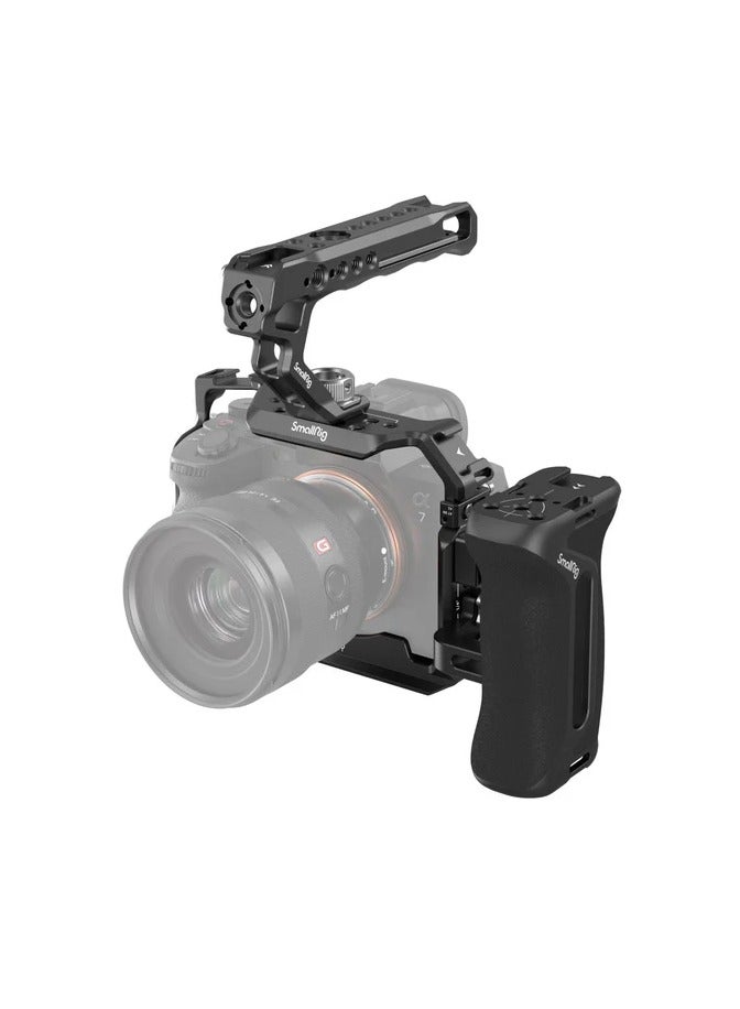 SmallRig Advanced Cage Kit for Sony Alpha 7R V / Alpha 7 IV / Alpha 7S III – Dual Handle, HDMI Clamp, NATO Mounts - Image 1