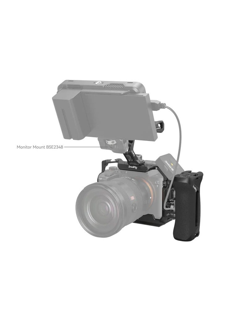 SmallRig Advanced Cage Kit for Sony Alpha 7R V / Alpha 7 IV / Alpha 7S III – Dual Handle, HDMI Clamp, NATO Mounts - Image 5