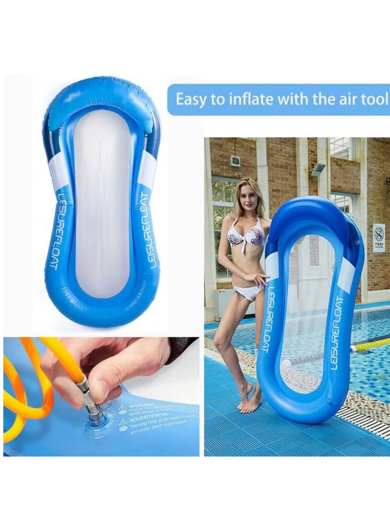Oldzhan Pool Inflatables Lilo,Inflatable Pool Floats Rafts for Adults,Relax Swimming Pool Lounger,Water Floating Hammock Mattress Pool Noodle Toys Sunbath Air Beds for Beach,Tanning,Paddling - Image 3