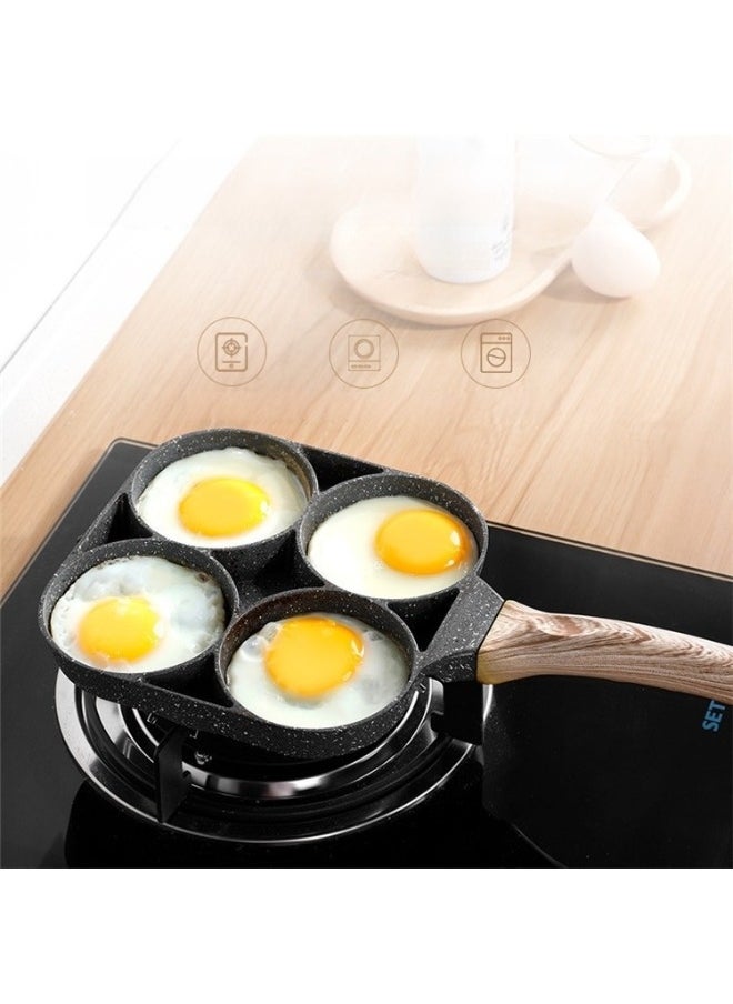 REOCLE Egg Pan Omelette Pan with 4-Cup Nonstick Granite Omelette Skillet Pancake Pan Healthy Egg Cooker Suitable for Gas Stove & Induction Cookware  - Image 5