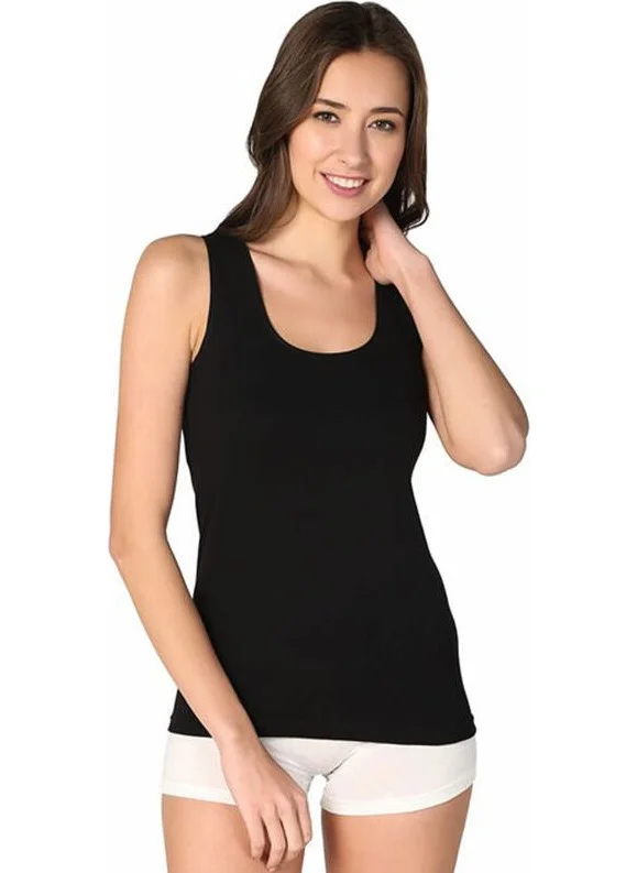 Tutku Women Colorful Rib Wide Strap Undershirt 6 Pack 0136