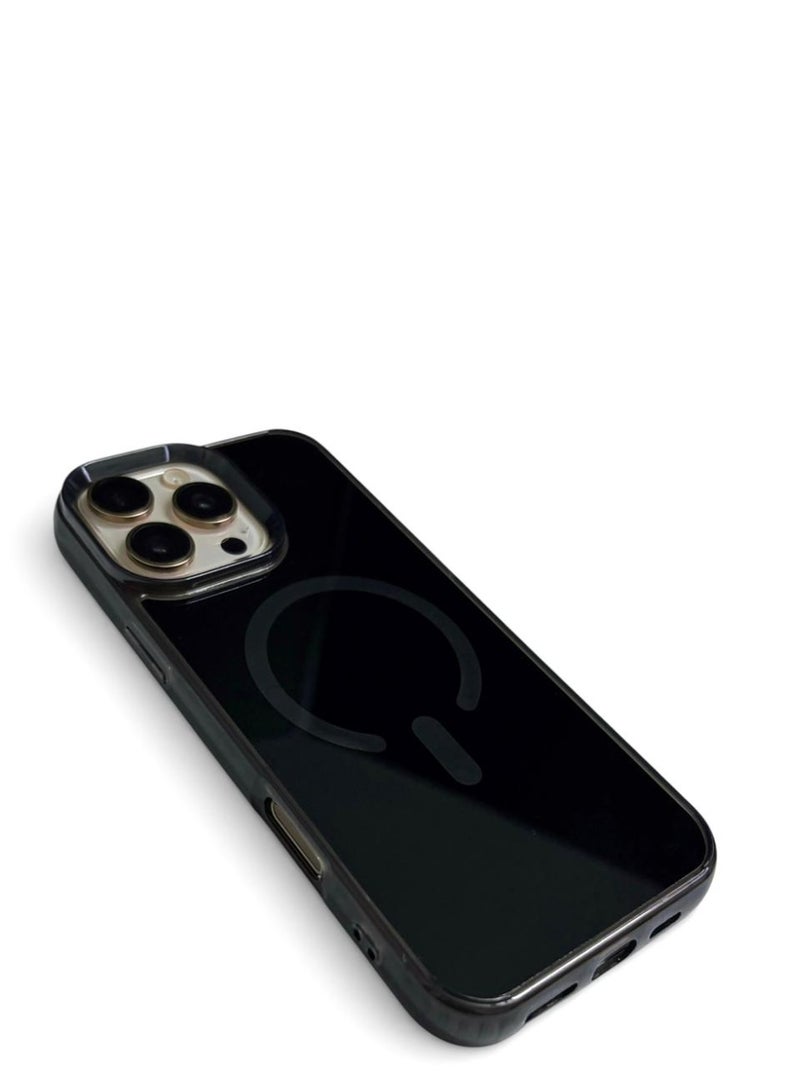 جراب لموبايل ايفون 16 Pro Maxماج سيف  يدعم الشحن اللاسلكي المغناطيسي، حماية ضد الصدمات، مقاوم للخدش لموبايل iPhone  16 Pro Max - أسود - Image 3