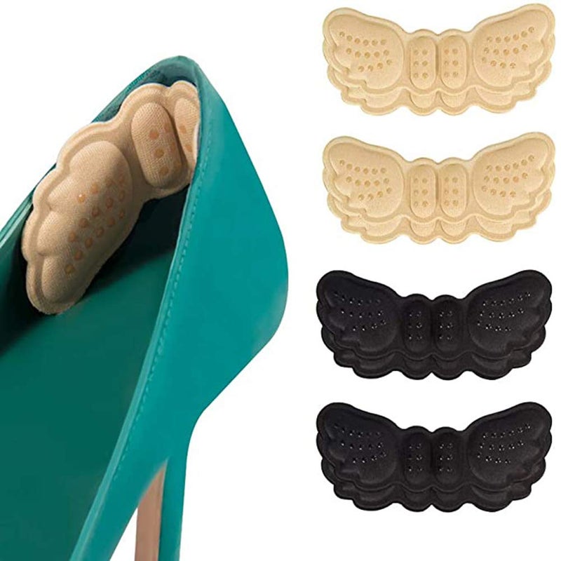 Excefore Heel Cushions for Shoes | 4 Pairs Heel Grips | Shoe Inserts Women and Men | Heel Protectors | Heel Pads | High Heel Insert Preventing Heel Rubbing and Blisters