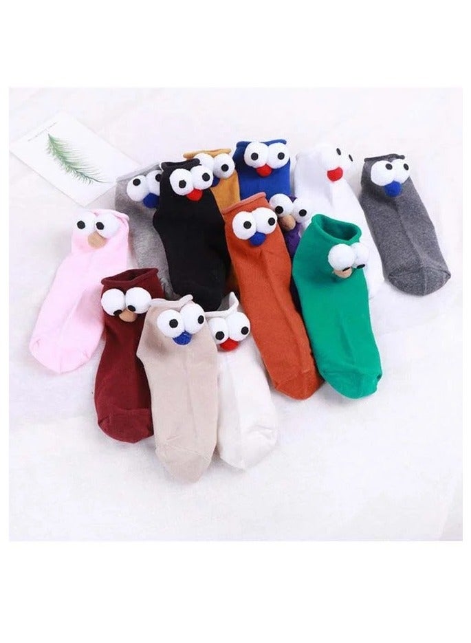 Korea Stereo Candy Color Cartoon Socks Yellow - Image 1