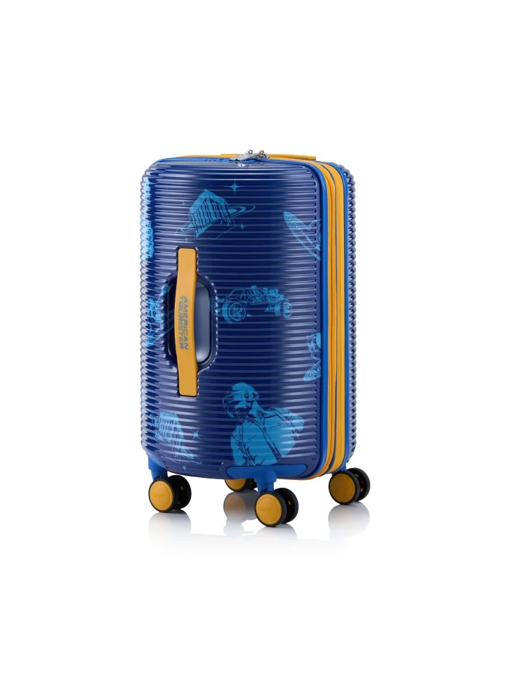 امريكان توريستر American Tourister PUBG Rollio U Mobile Spinner 52 cm - Electric Blue / Wasp - 3 Years Global Warranty