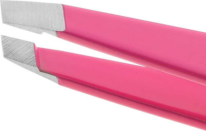 Tweezerman Stainless Steel Slant Tweezer - Eyebrow Tweezers for Women and Men (Neon Pink) - Image 4