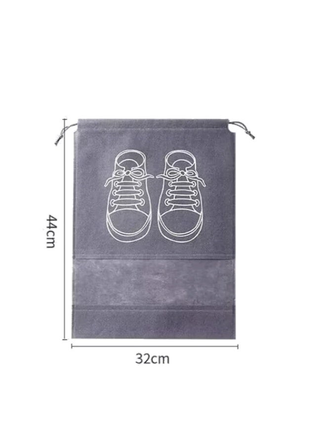 10 أجهزة كمبيوتر شخصية غير منسوجة حقائب تخزين الأحذية مع نافذة PVC - منظم الغبار المقاوم للتنفس للخزانة ، السفر 44x32cm - Image 4