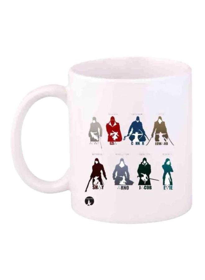 RYN Assassin's Creed Video Game Character Printed Mug White/Blue/Red