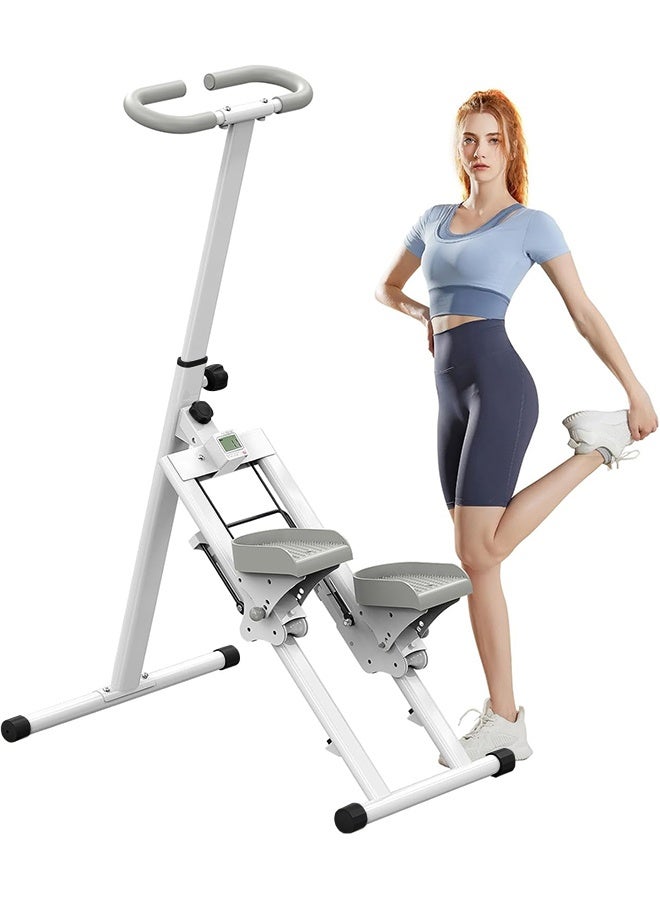 والالا جهاز صعود الدرج القابل للطي - متسلق عمودي قوي بسعة ١٤٠ كجم مع دواسات كبيرة | جهاز تمرين كامل الجسم لصالة الألعاب الرياضية المنزلية | تصميم مانع للانزلاق وموفر للمساحة - Image 1