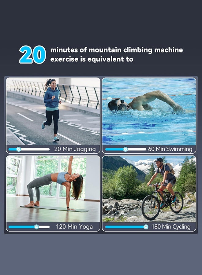 والالا جهاز صعود الدرج القابل للطي - متسلق عمودي قوي بسعة ١٤٠ كجم مع دواسات كبيرة | جهاز تمرين كامل الجسم لصالة الألعاب الرياضية المنزلية | تصميم مانع للانزلاق وموفر للمساحة - Image 3