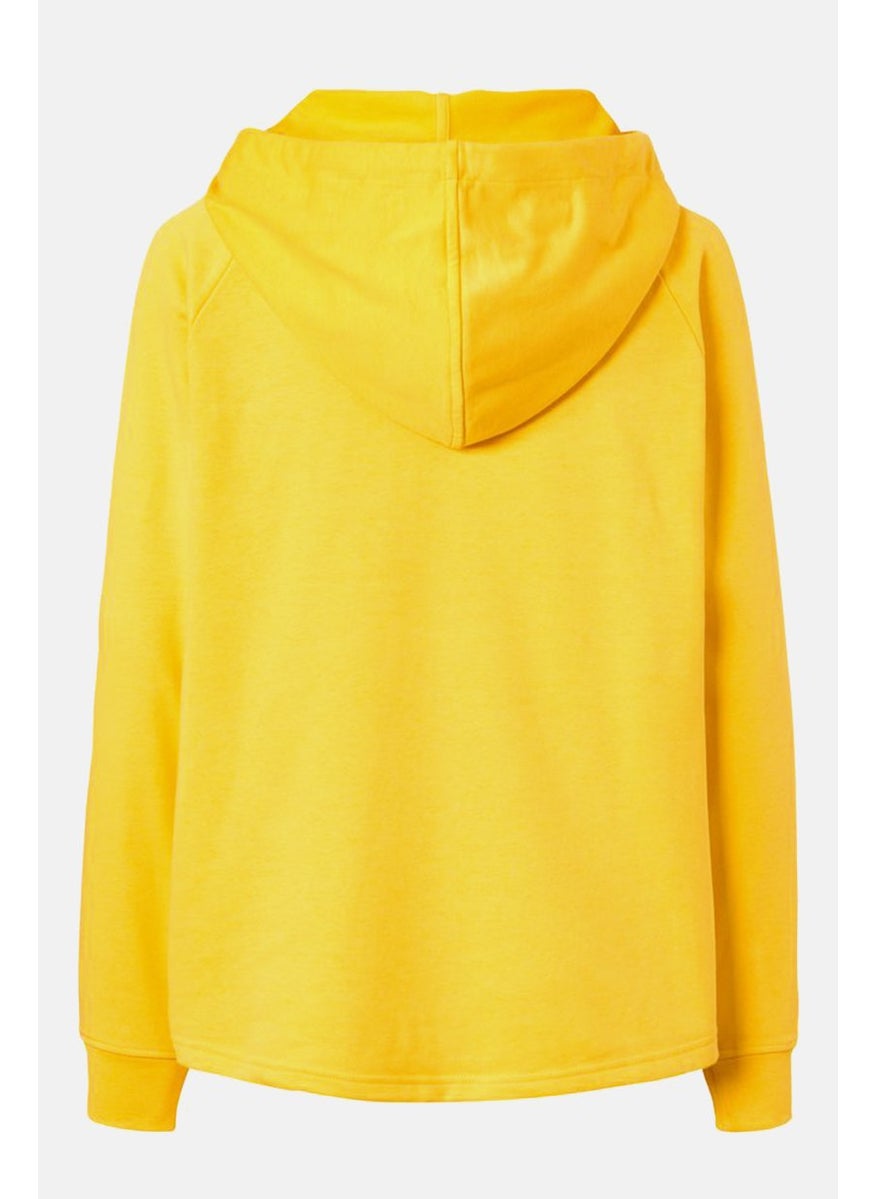 Tchibo Women Hooded Solid Long Sleeve Sweatshirts, Yellow  - Image 2