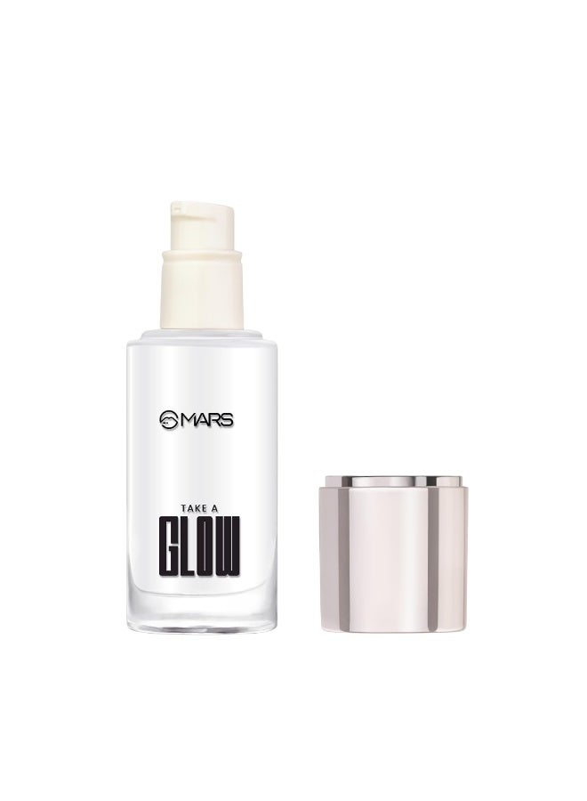 MARS Take A Glow Illuminating Primer + Strobe Cream | 3-in-1 Formula: Moisturiser, Face Primer & Highlighter | Enriched with Jojoba Oil (30ml) (02-LIGHT BEAM) - Image 2
