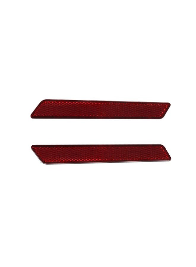 SWESGI Saddlebag Reflector Inserts for Harley Saddle Bag Latch Cover for Touring Street Electra Road Glide 2014-2024 (Red Reflectors) - Image 1