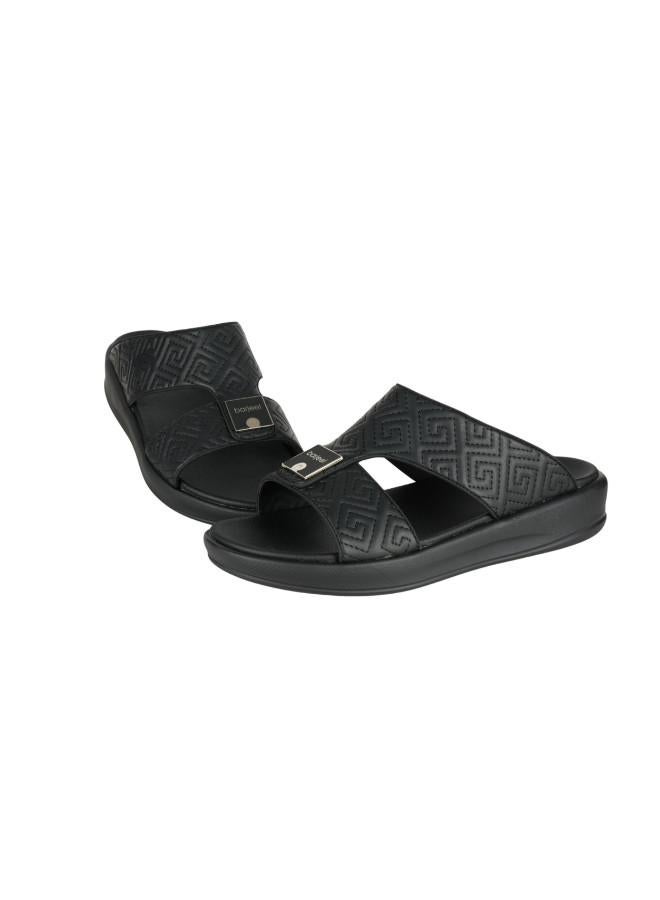 barjeel uno 008-3699 Barjeel Uno Mens Arabic Sandals 6878-M121 Black - Image 3