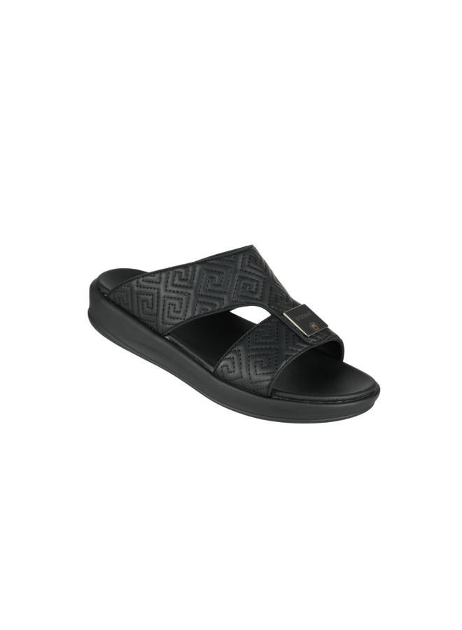 barjeel uno 008-3699 Barjeel Uno Mens Arabic Sandals 6878-M121 Black - Image 2