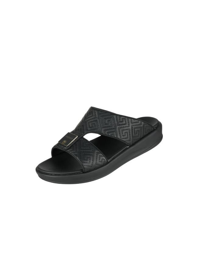 barjeel uno 008-3699 Barjeel Uno Mens Arabic Sandals 6878-M121 Black - Image 1