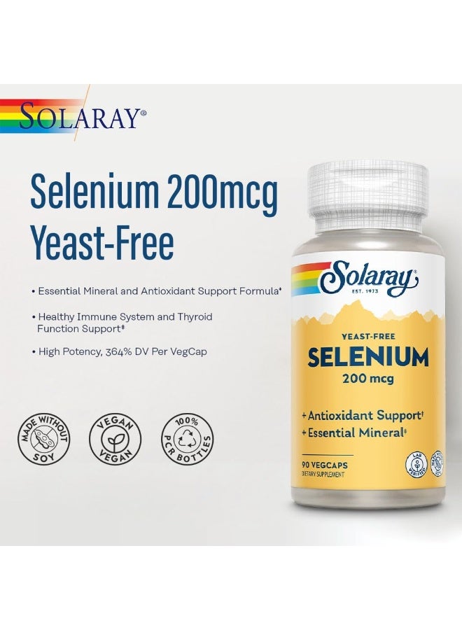 سيلينيوم خالي من الخميرة 200 ميكروغرام، 90 كبسولة نباتية - معدن مضاد للأكسدة من أجل صحة يومية - Image 4