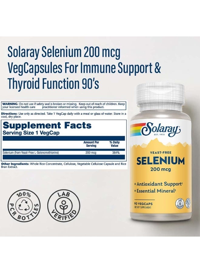 سيلينيوم خالي من الخميرة 200 ميكروغرام، 90 كبسولة نباتية - معدن مضاد للأكسدة من أجل صحة يومية - Image 5