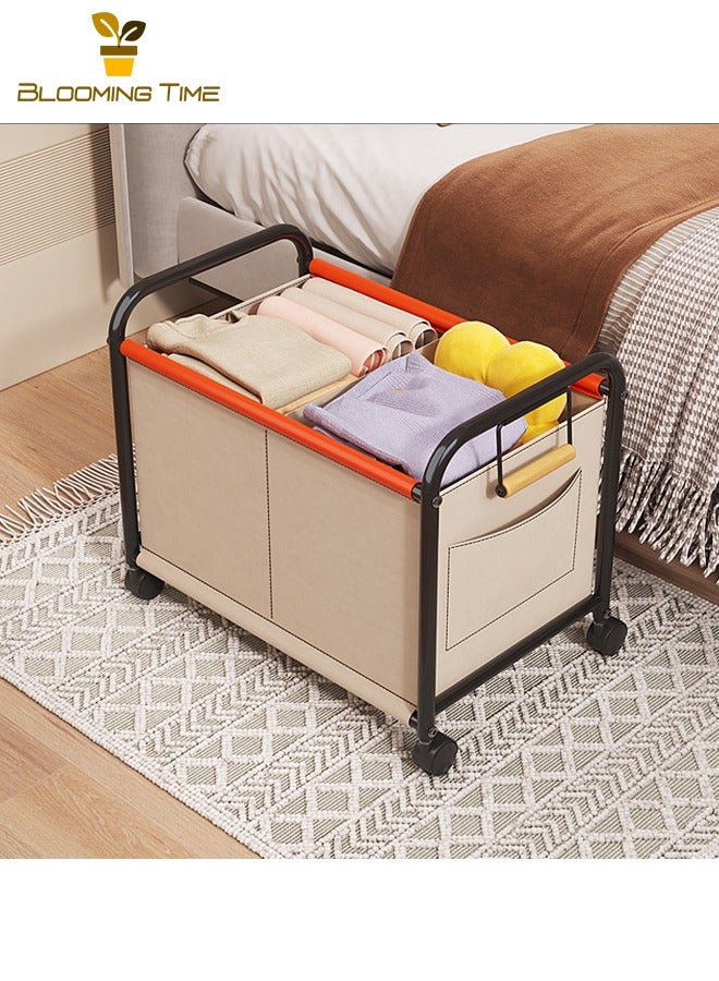 بلومنغ تايم لعبة سلة التخزين أشتات صندوق تخزين للإزالة الرف سلة غرفة نوم غرفة المعيشة سعة كبيرة سلة التخزين ، البيج - Image 1