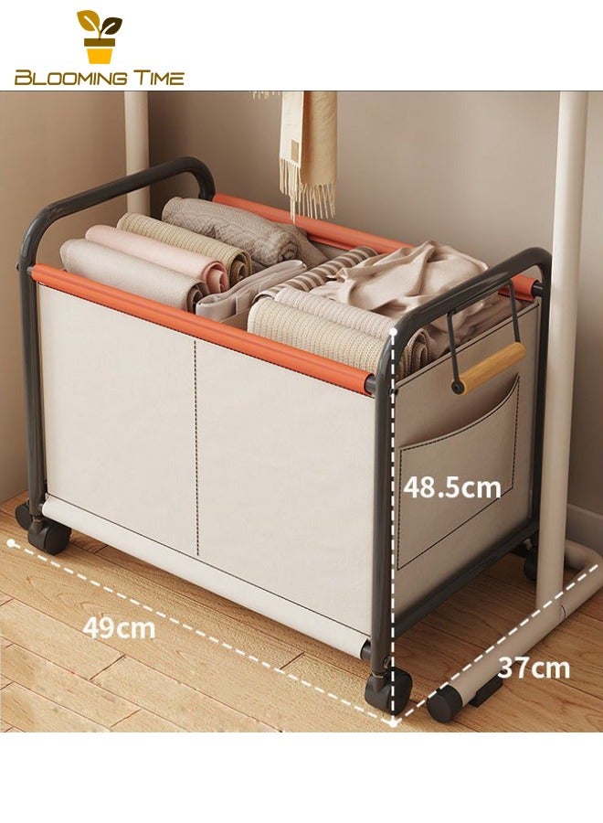 بلومنغ تايم لعبة سلة التخزين أشتات صندوق تخزين للإزالة الرف سلة غرفة نوم غرفة المعيشة سعة كبيرة سلة التخزين ، البيج - Image 3