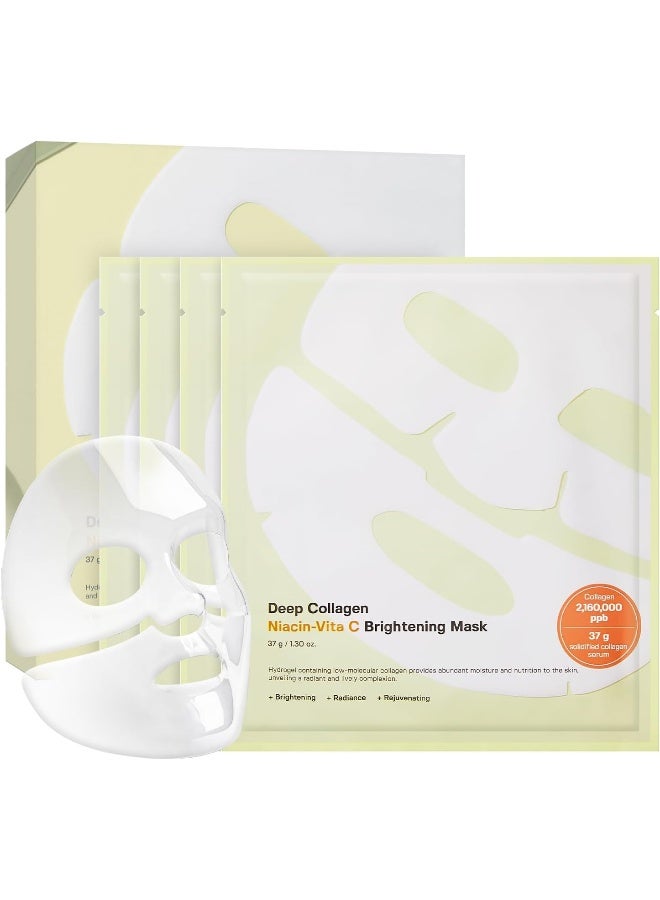 SUNGBOON EDITOR Deep Collagen Niacin Vita C Brightening Mask 37g*4ea - Image 1