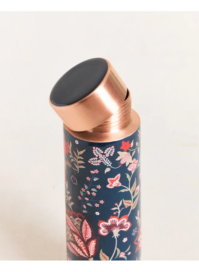 Chumbak Vintage Rose Copper Bottle, 900ml