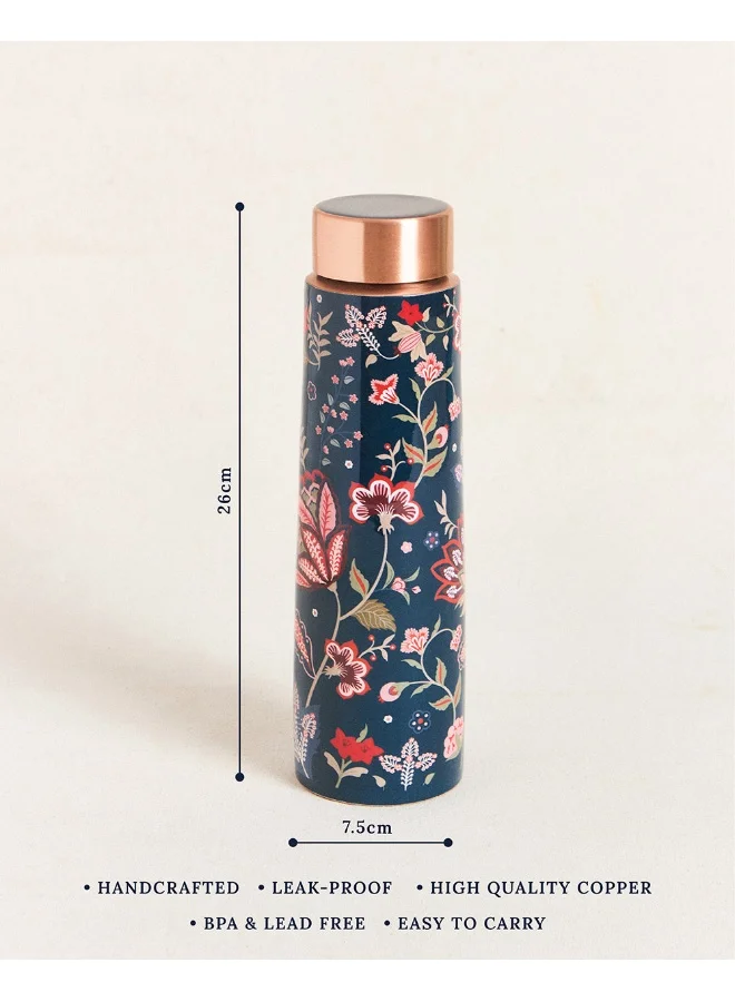 Chumbak Vintage Rose Copper Bottle, 900ml