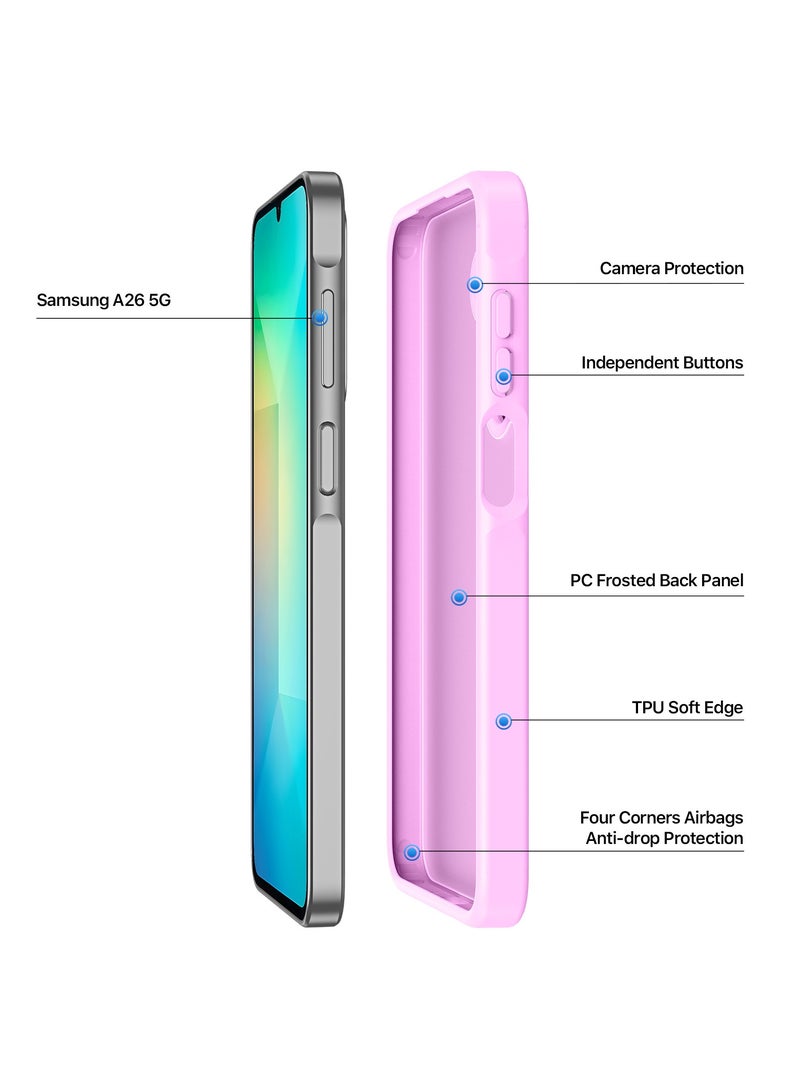 DUX DUCIS Yind Series Cover for the Samsung Galaxy A26 5G mobile phone a slim TPU Hybrid PC  cover made of TPU polycarbonate silicone - Rose Pink - Image 3