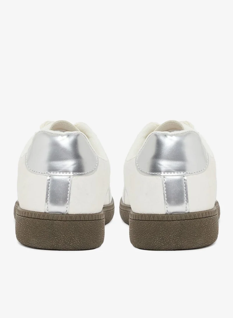 Styli Active  Retro Metallic Panel Sneakers for Women | Best Price UAE