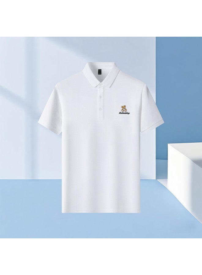 Tucano 2-piece Set】summer Short-sleeve Polo Shirt + Ice Silk Casual Pants - Versatile Dad Outfit Men's Suit - Image 3