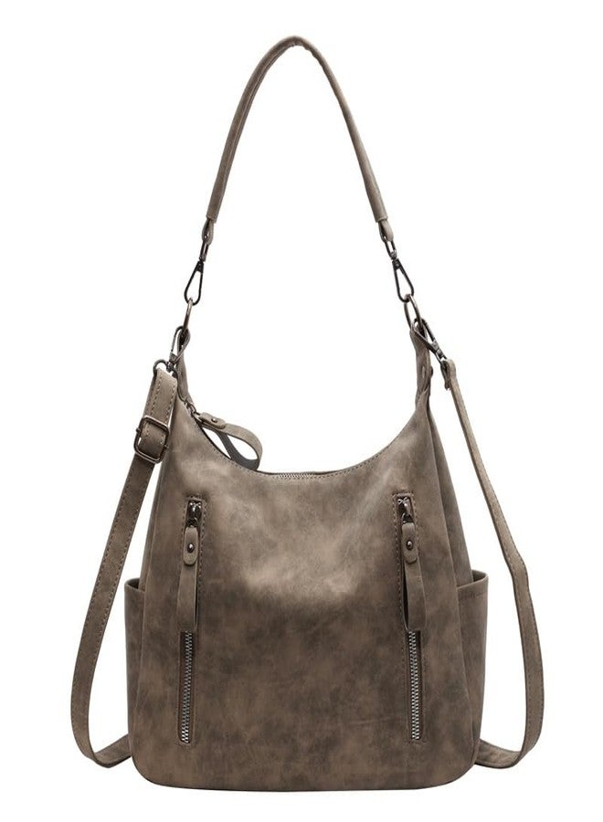 Mastyle® Pu Leather Square Shape Handbag | Zipper - Color: Khaki - Image 2