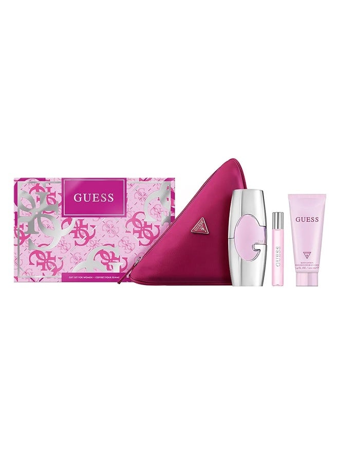 GUESS Pink  Set Edp 75Ml + Edp 15Ml + Bl 100Ml + Pouch - Image 1