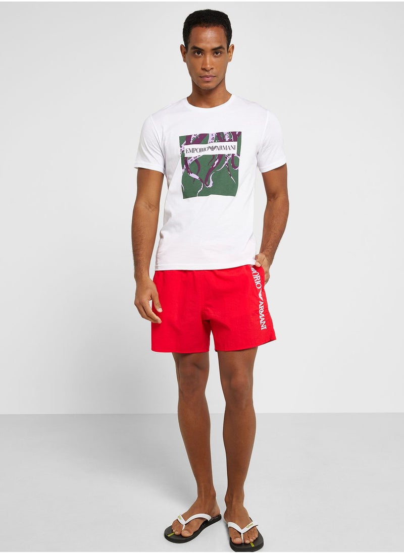 EMPORIO ARMANI - Graphic Crew Neck T-Shirt - Image 1