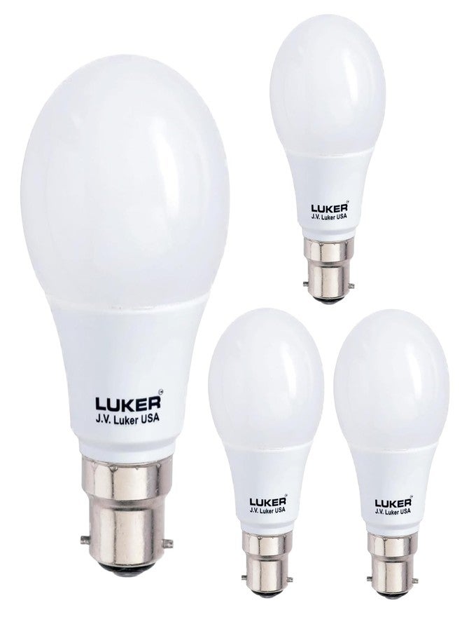 LUKER JVLuker 15W LED Bulb B22 Base Energy Efficient 2 Star Light 120 Degree Wide Beam Coverage High CRI Surge Protection Lights for Home and Office, 1 Year Warranty (Pack of 4, Warm White) - Image 1