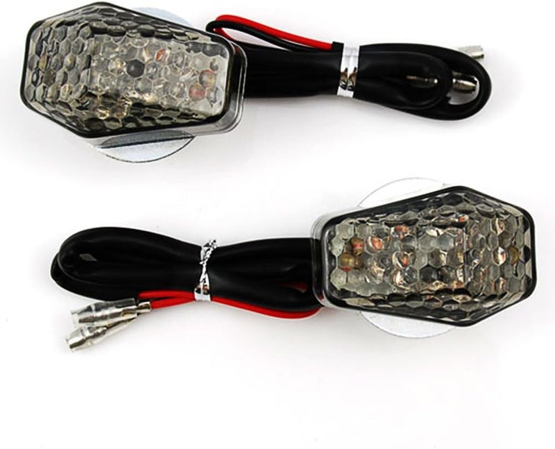 ANZIO 15 Amber LED Flush Mount Smoke Turn Signal Indicator Blinker Light Universal For Motorcycle Sport Street Racing Bike - Image 4