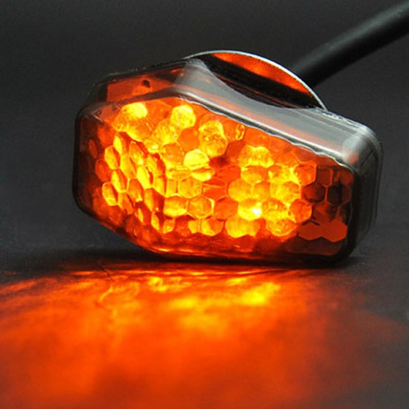 ANZIO 15 Amber LED Flush Mount Smoke Turn Signal Indicator Blinker Light Universal For Motorcycle Sport Street Racing Bike - Image 5