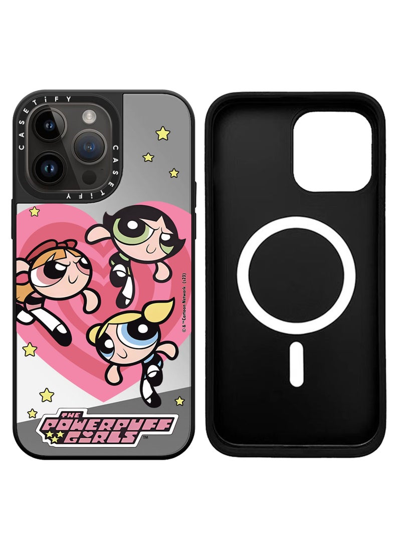Casetify - For Apple iPhone 13 Pro Case The Powerpuff Girls Magnetic Adsorption Phone Cover - Mirror Face - Image 1