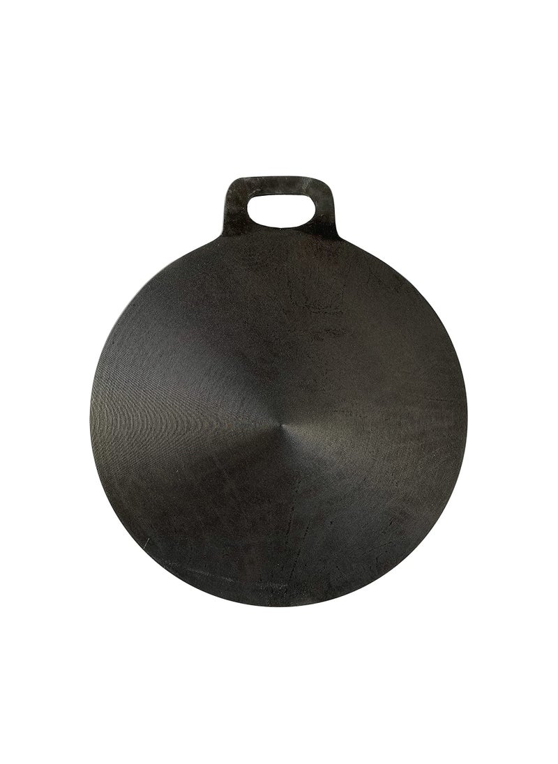 Ayda Pre-Seasoned Cast Iron Concave Tawa compatible with Gas Top Stove, Oven Safe, 12 Inches  - Image 1