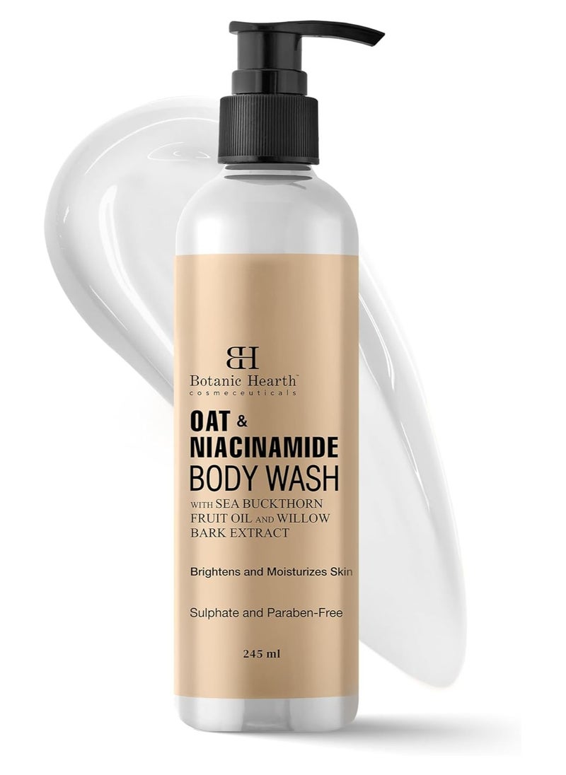 Botanic Hearth Botanic Hearth Oat & Niacinamide Body Wash | Moisturizing & Skin Whitening Body Wash Shower Gel | Sulfate & Paraben Free | for Women & Men | 245ml  - Image 1