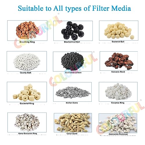 COLOURFUL - Aquarium Filter Media Bags | Mesh Nylon Filter Media Net Bags with Plastic Zipper for Activated Carbon, Ammonia Remover, Ceramic Rings, Bio Balls (Set of 5, White) - Image 3