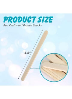 Darice Darice 2000 Pcs Popsicle Stick, 4.5" Natural Wood Craft Sticks Supplies, Ice-Cream Stick Pop, Ages 3+  - Image 3