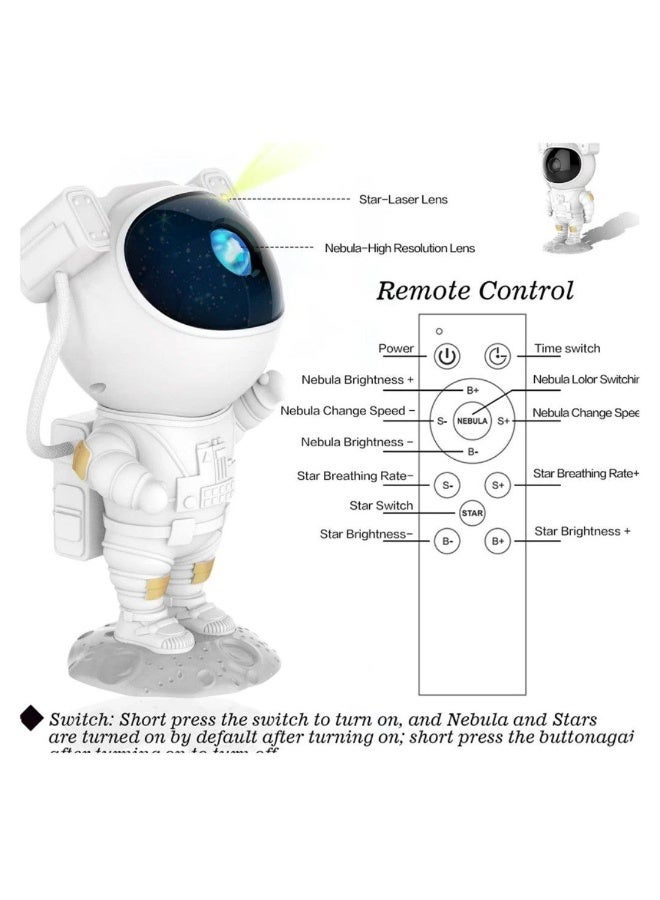Astronaut Galaxy Projector Nebula Light – Bedroom Night Light with Remote Control & 360° Adjustable Angle – Perfect Gift for Kids & Adults – Multi-Color Lighting - Image 5