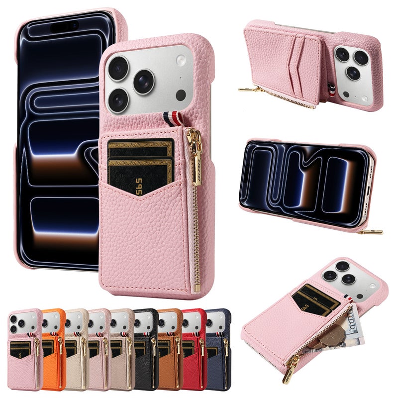 غطاء هاتف بTPU لـ iPhone 14 / 14 Plus / 14 Pro / 14 Pro Max باللون وردي بوظيفة حامل من مادة TPU مع تغطية كاملة وحامل بطاقات مع حامل قائم مع مقاوم للخدش للطاولة للمكتب المنزلي - Image 5