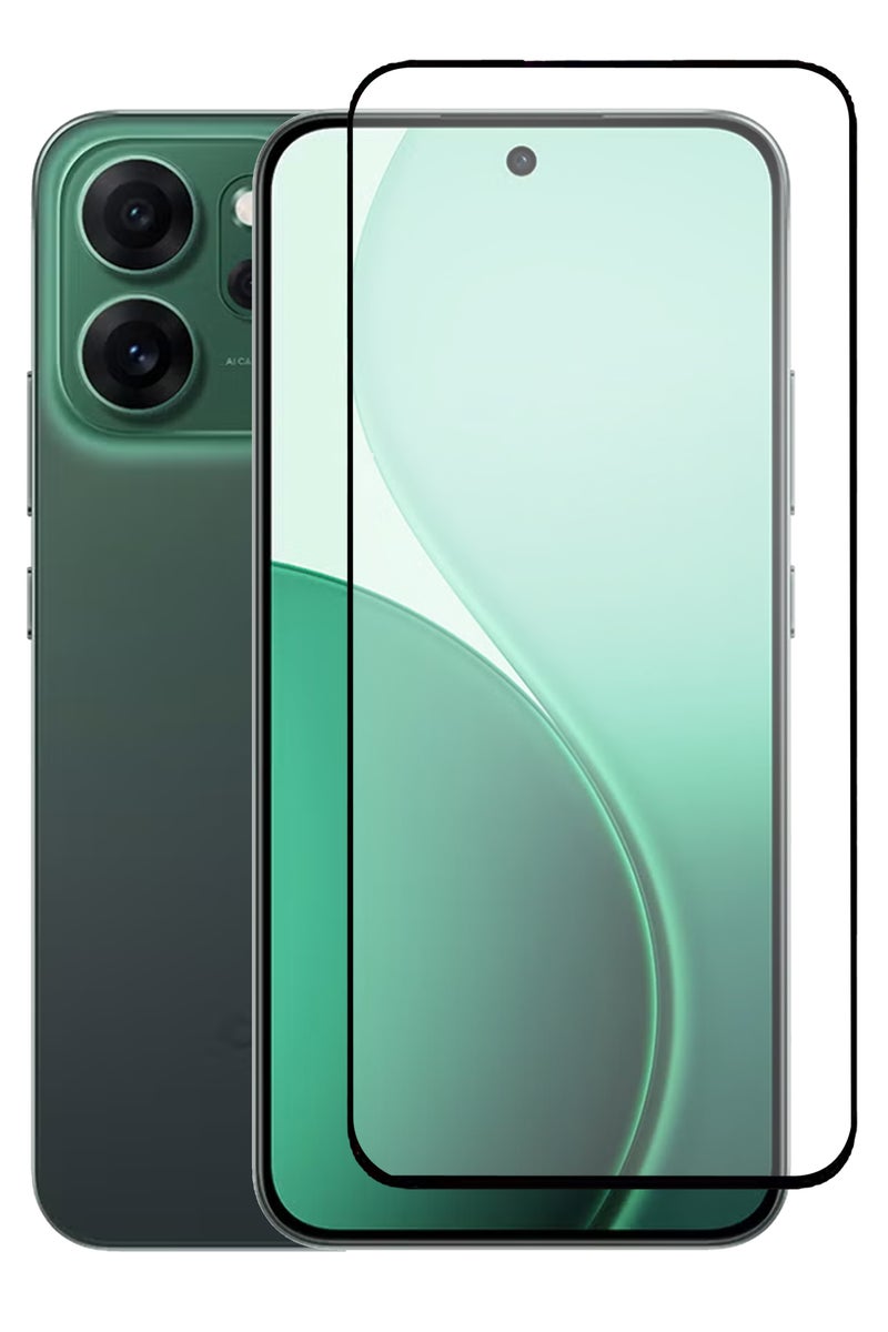 For Oppo Reno 14F 5G - Tempered Glass Screen Protector - Delicate Touch , Higher Transparency , Easy to Install ,Anti-scratch and Bubble-free Screen Protector - Black - Image 1